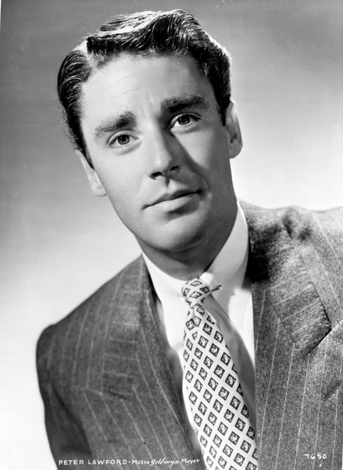 Peter Lawford smiling in Formal Suit Black and White Portrait Photo Print - Item # VARCEL692301