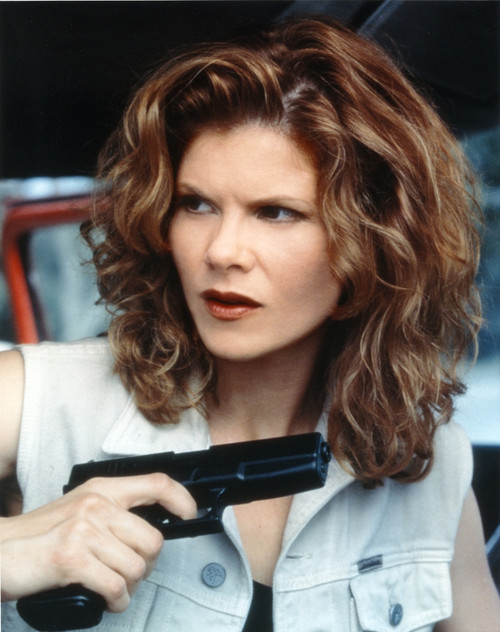 Lolita Davidovich Looking Away with Pistol Close Up Portrait Photo Print - Item # VARCEL692749