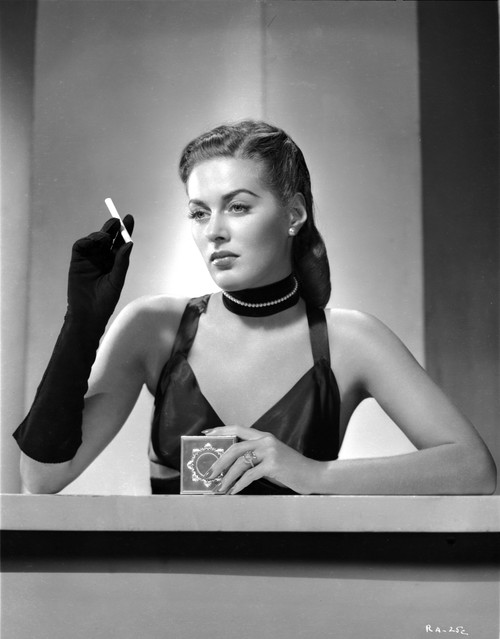 Ramsey Ames posed in Sexy Lingerie in Black and White Photo Print - Item # VARCEL692762