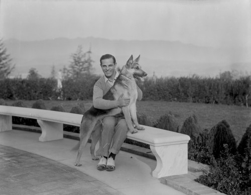 Antonio Moreno with his dog Photo Print - Item # VARCEL692790