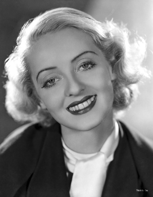 Bette Davis Portrait in Black Silk Suit and White Shirt with White Neckerchief Photo Print - Item # VARCEL692833