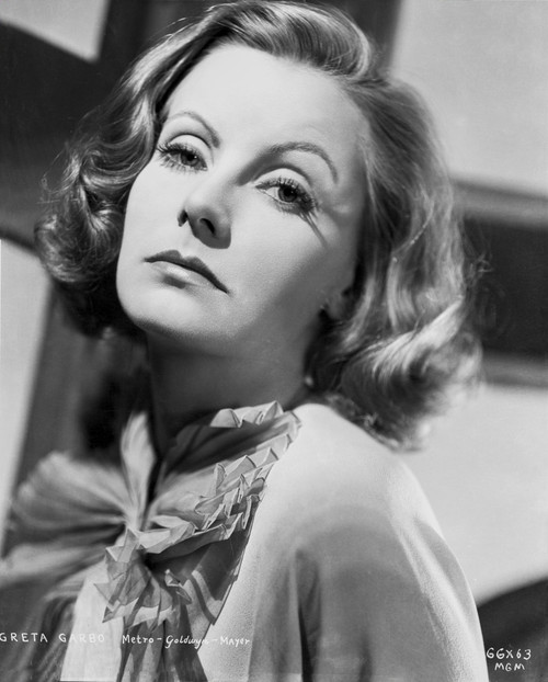 Greta Garbo Posed wearing Gown with Flowers Portrait Photo Print - Item # VARCEL692886