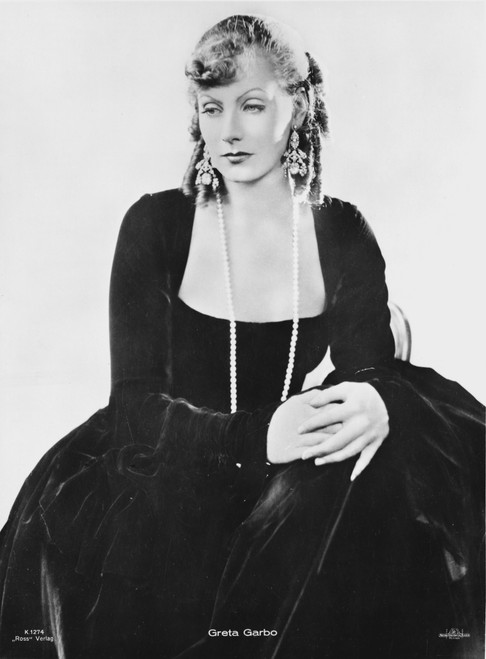 Greta Garbo wearing a Black Gown Photo Print - Item # VARCEL693100