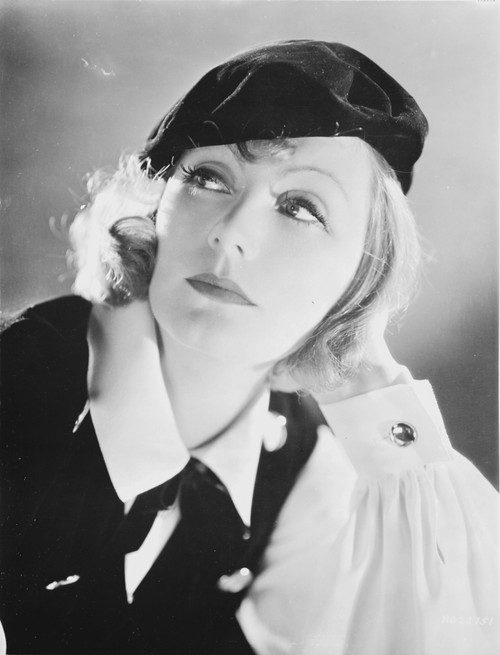 Greta Garbo Leaning and Looking Side ways up Pose Photo Print - Item # VARCEL693108