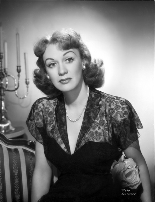 Eve Arden Portrait in Lace V-Neck Dress with Necklace Photo Print - Item # VARCEL693119