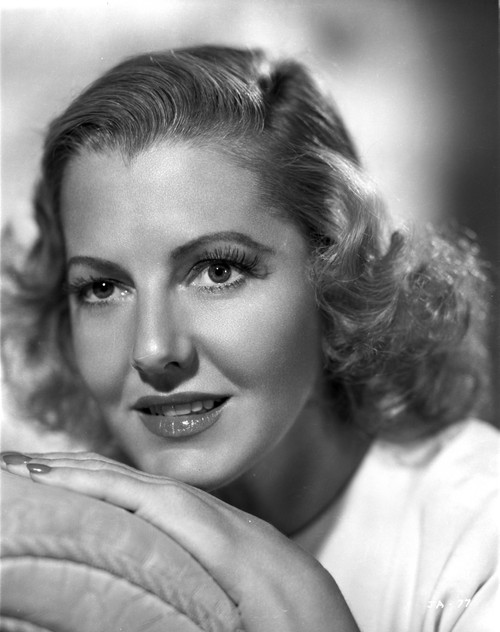 Jean Arthur on White Top Leaning Chin on Hand Portrait Photo Print - Item # VARCEL693157