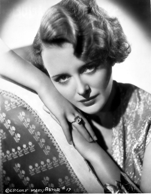 Mary Astor on Shining Top Leaning on Two Hands Portrait Photo Print - Item # VARCEL693186