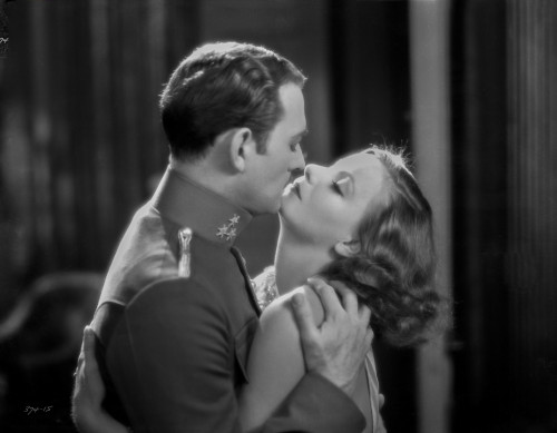 Greta Garbo hugging a Man Black and White Photo Print - Item # VARCEL693265