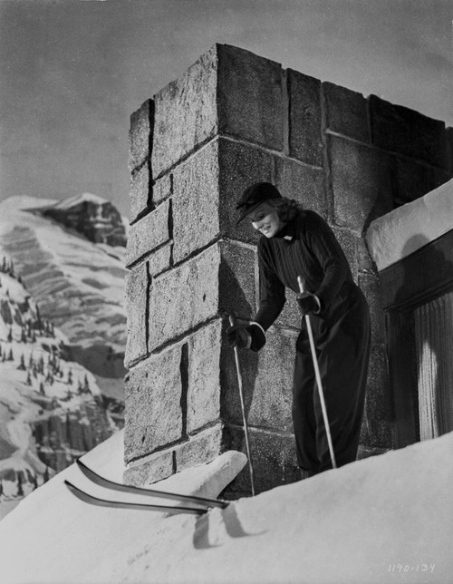 Greta Garbo Snowboarding Photo Print - Item # VARCEL693419