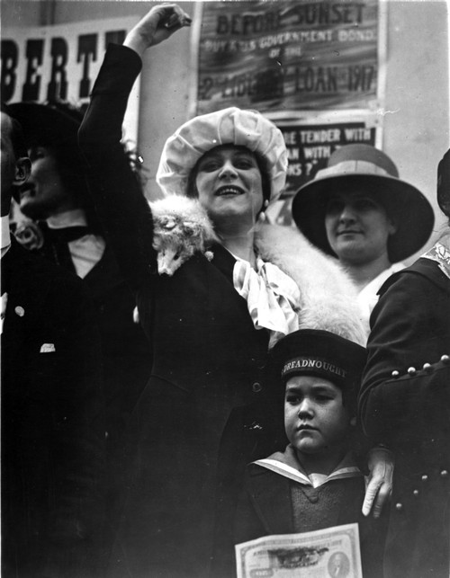 Theda Bara with her fist raised Photo Print - Item # VARCEL693493