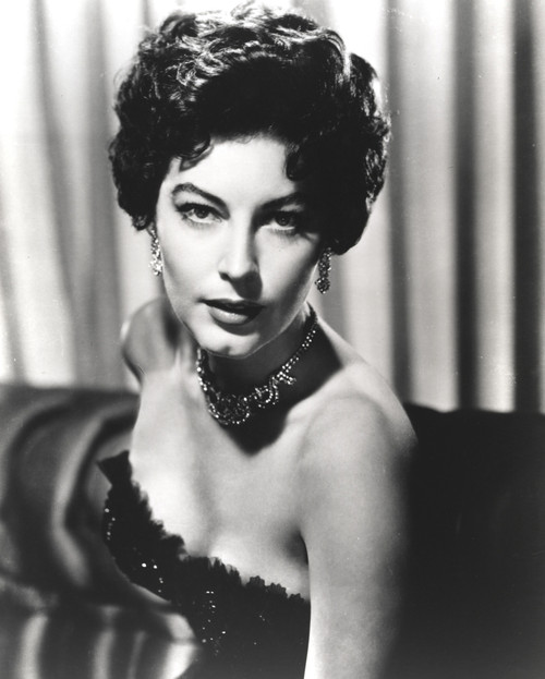 Ava Gardner Portrait in Black Dress with Necklace Photo Print - Item # VARCEL693527