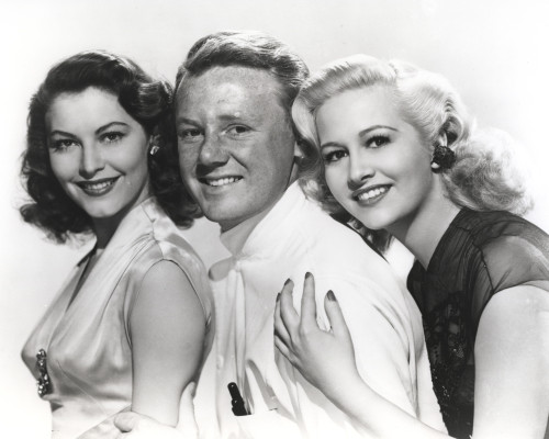 Black and White Portrait of Ava Gardner in Group Picture Photo Print - Item # VARCEL693529
