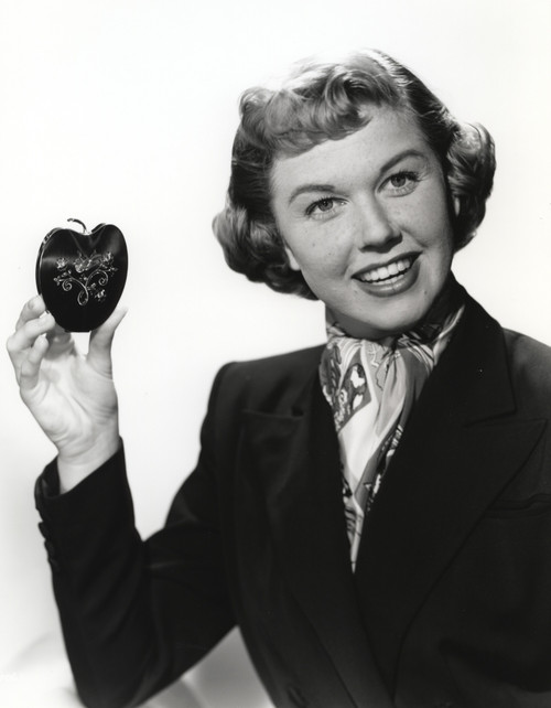 Doris Day Holding Apple in Classic Photo Print - Item # VARCEL693676