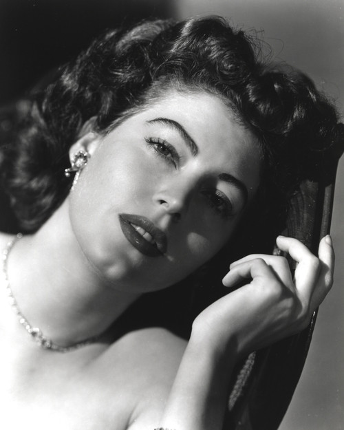 Ava Gardner posed in Close Up Portrait in Black and White Photo Print - Item # VARCEL693693