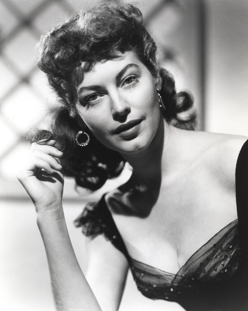 Ava Gardner Portrait in Black Gown Holding Her Hair Photo Print - Item # VARCEL693701