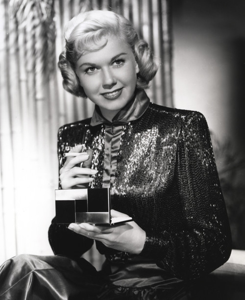 Doris Day Holding Cigarette in Classic Photo Print - Item # VARCEL693742