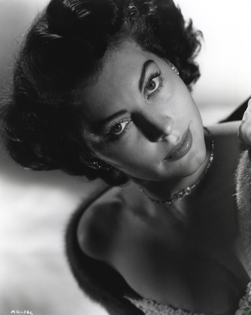 Close Up Portrait of Ava Gardner in Gown with Coat Photo Print - Item # VARCEL693818