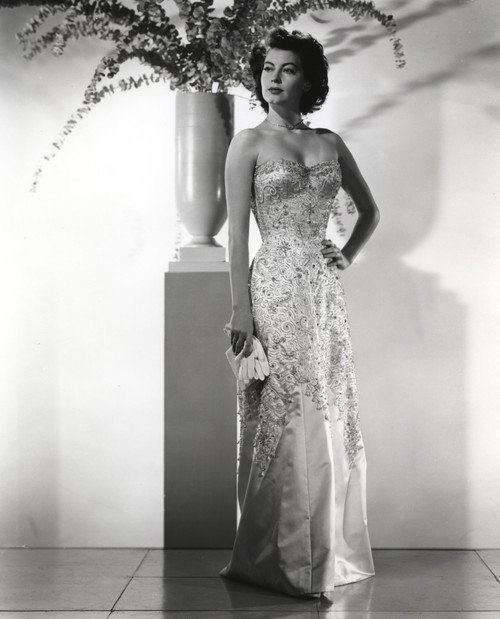 Ava Gardner posed in Floral Gown in Classic Portrait Photo Print - Item # VARCEL693825