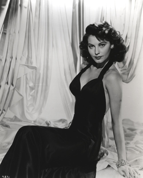 Ava Gardner wearing Black Gown Recline Pose Photo Print