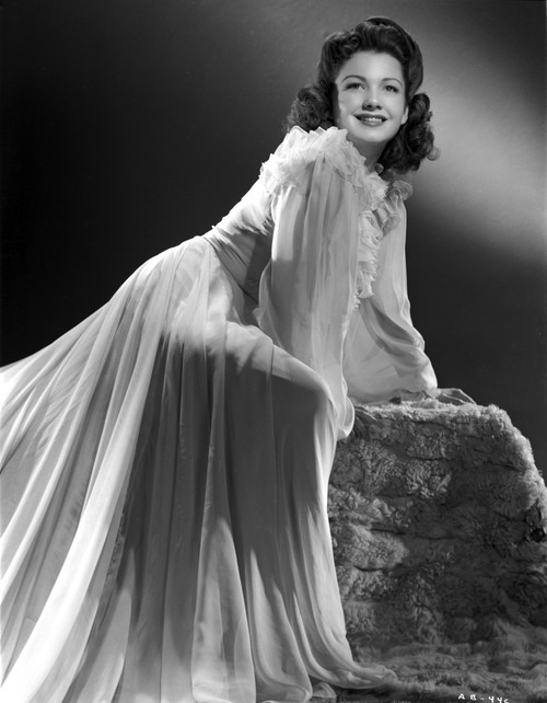 Anne Baxter on a See Through Dress Leaning Forward and posed Photo Print - Item # VARCEL693863