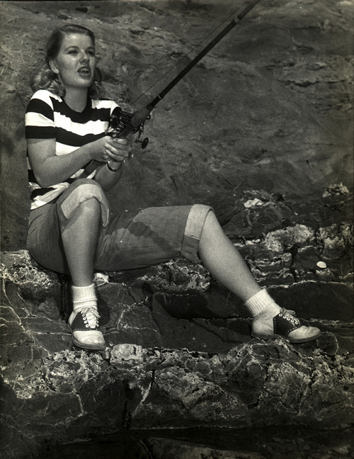 Barbara Bel-Geddes on Fishing Photo Print - Item # VARCEL693949