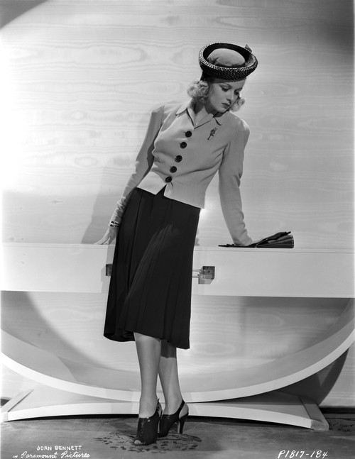 Joan Bennett on a Blazer Leaning Portrait Photo Print - Item # VARCEL694126