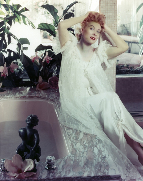 Greer Garson wearing White Gown Portrait Photo Print - Item # VARCEL694193