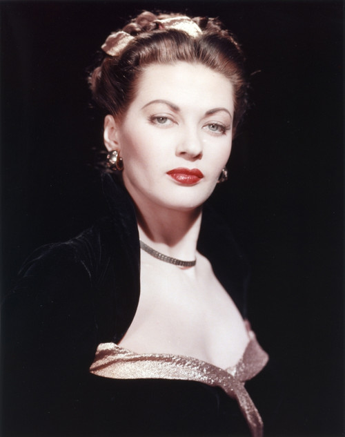 Yvonne DeCarlo Black Background Close Up Portrait Photo Print - Item # VARCEL694227
