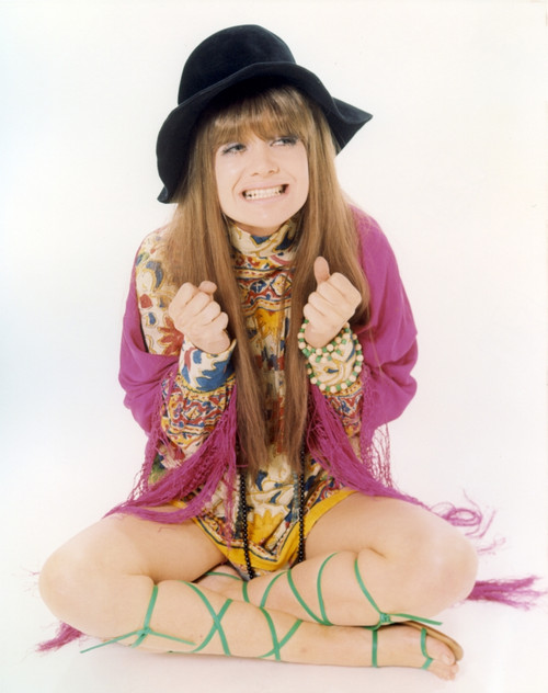 Judy Geeson sitting and Giggling Pose Portrait Photo Print - Item # VARCEL694264