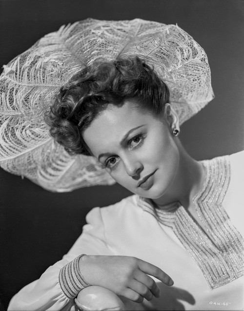 Olivia DeHavilland Portrait in Classic with Hat Photo Print - Item # VARCEL694262