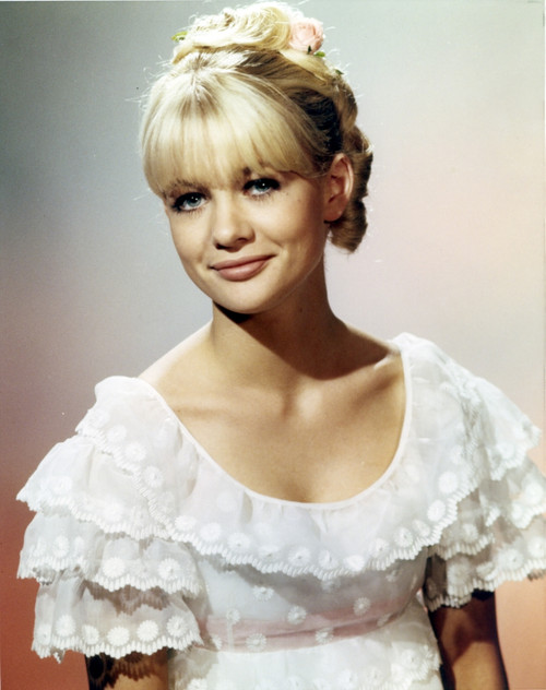 Judy Geeson in a Ruffled Top and smiling Portrait Photo Print - Item # VARCEL694280