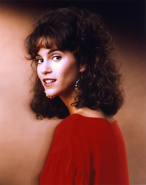 Jamie Gertz Portrait in Red Silk Dress and Dangling Earrings Photo Print - Item # VARCEL694337
