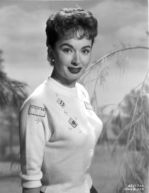 Ann Blyth on a Knitted Top and smiling Photo Print - Item # VARCEL694448