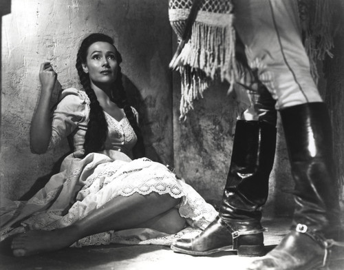 Dolores Del Rio Seated in Black and White Photo Print - Item # VARCEL694449