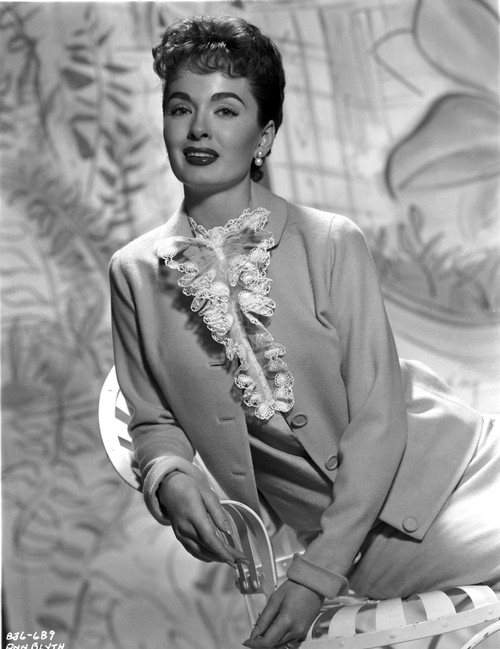 Ann Blyth wearing a Leather Coat in Portrait Photo Print - Item # VARCEL694464