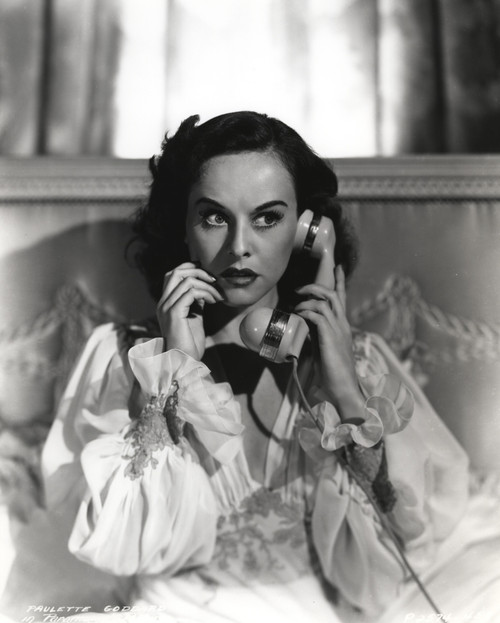 Paulette Goddard Posed with Telephone Photo Print - Item # VARCEL694615