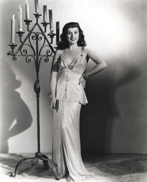 Paulette Goddard Posed with One Hand on Waist wearing Elegant Dress Photo Print - Item # VARCEL694692