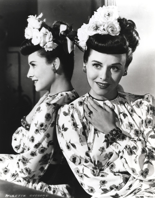 Paulette Goddard Posed in Printed Top Photo Print - Item # VARCEL694715
