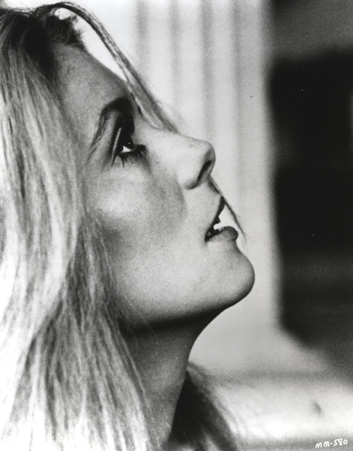 Catherine Deneuve Facing Sid View Close Up Portrait Black and White Photo Print - Item # VARCEL694729