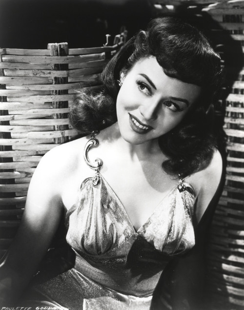 Paulette Goddard smiling in Sexy Dress Portrait Photo Print - Item # VARCEL694822