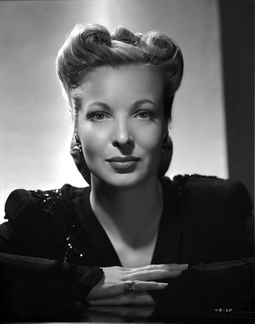 Hillary Brooks Lying on Printed Beddings Photo Print - Item # VARCEL694851