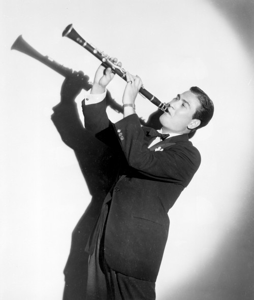 Artie Shaw on Trumpet in Black and White Portrait Photo Print - Item # VARCEL694846