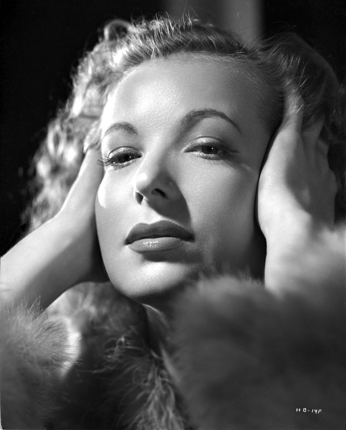 Hillary Brooks wearing a Furry Coat with Hand on Head Photo Print - Item # VARCEL694867