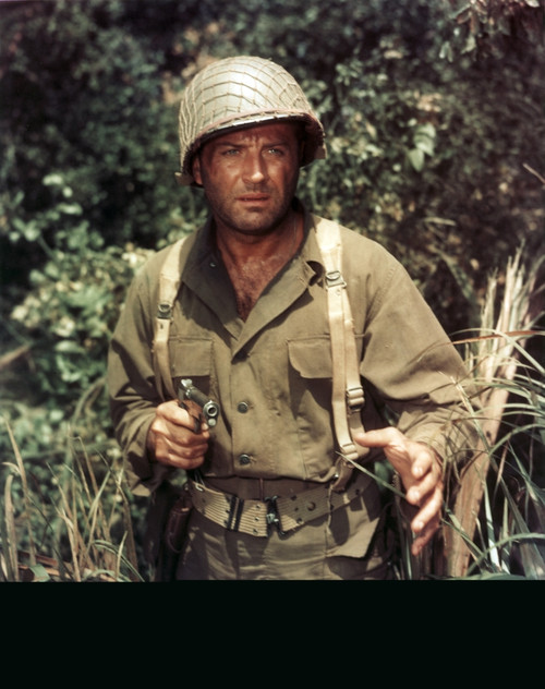 Brad Dexter in Army Uniform with Pistol Photo Print - Item # VARCEL694909