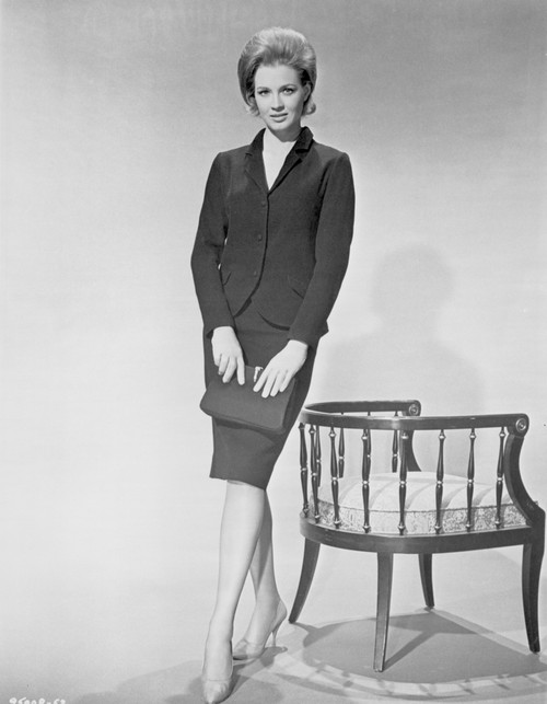 Angie Dickinson Posed in Black Office Outfit Photo Print - Item # VARCEL695097