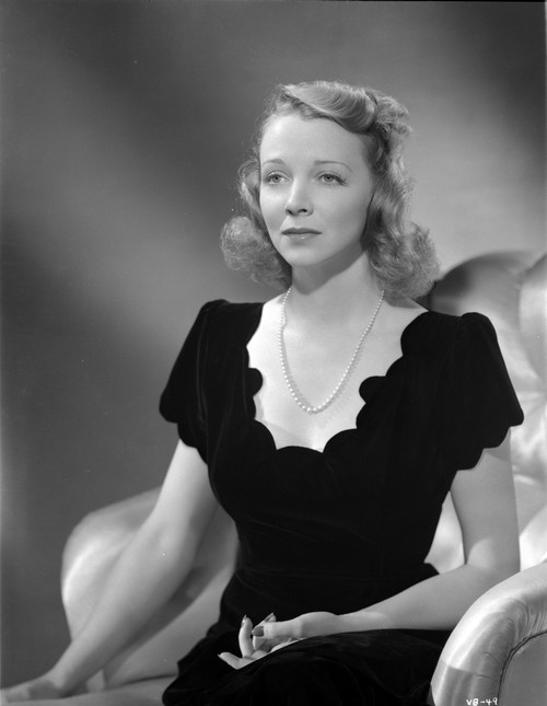 Virginia Bruce Seated on Chair in Black Dress Photo Print - Item # VARCEL695208