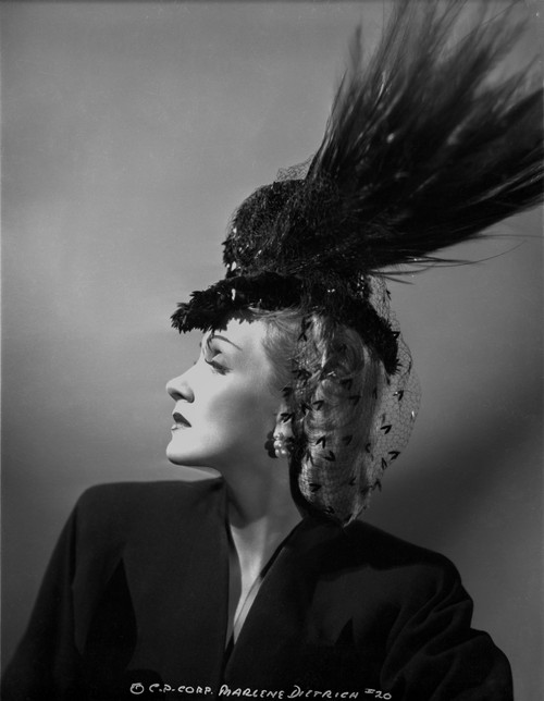 Marlene Dietrich Posed in Black Dress with Short Hairstyle Photo Print - Item # VARCEL695234