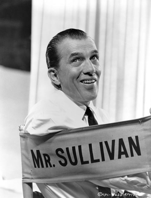 Ed Sullivan Seated in Black and White Photo Print - Item # VARCEL695237