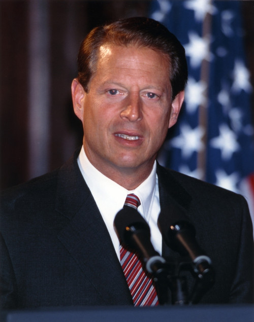 Al Gore Giving a Speech for the Public in a Portrait Photo Print - Item # VARCEL695243