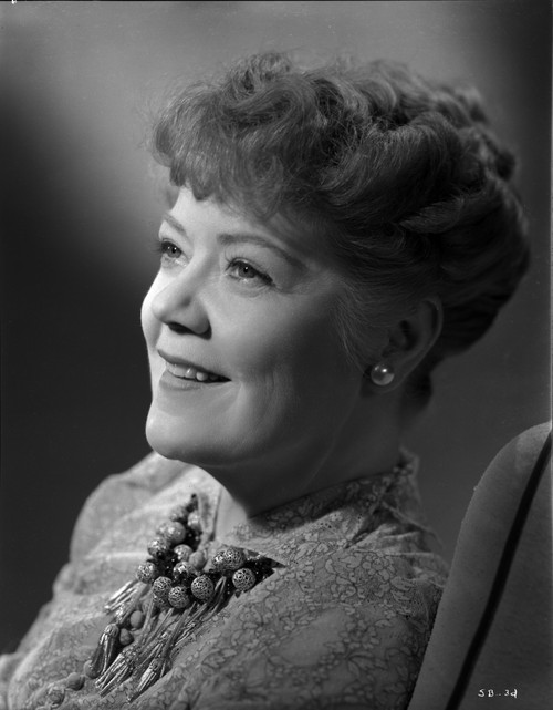 Spring Byington Looking Away in Black and White Close Up Portrait wearing Formal Dress Photo Print - Item # VARCEL695288